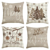 KISSENBEZUG 4er Set 45 x 45 cm Weihnachten Gelb - Multicolor, Textil (45/45cm)