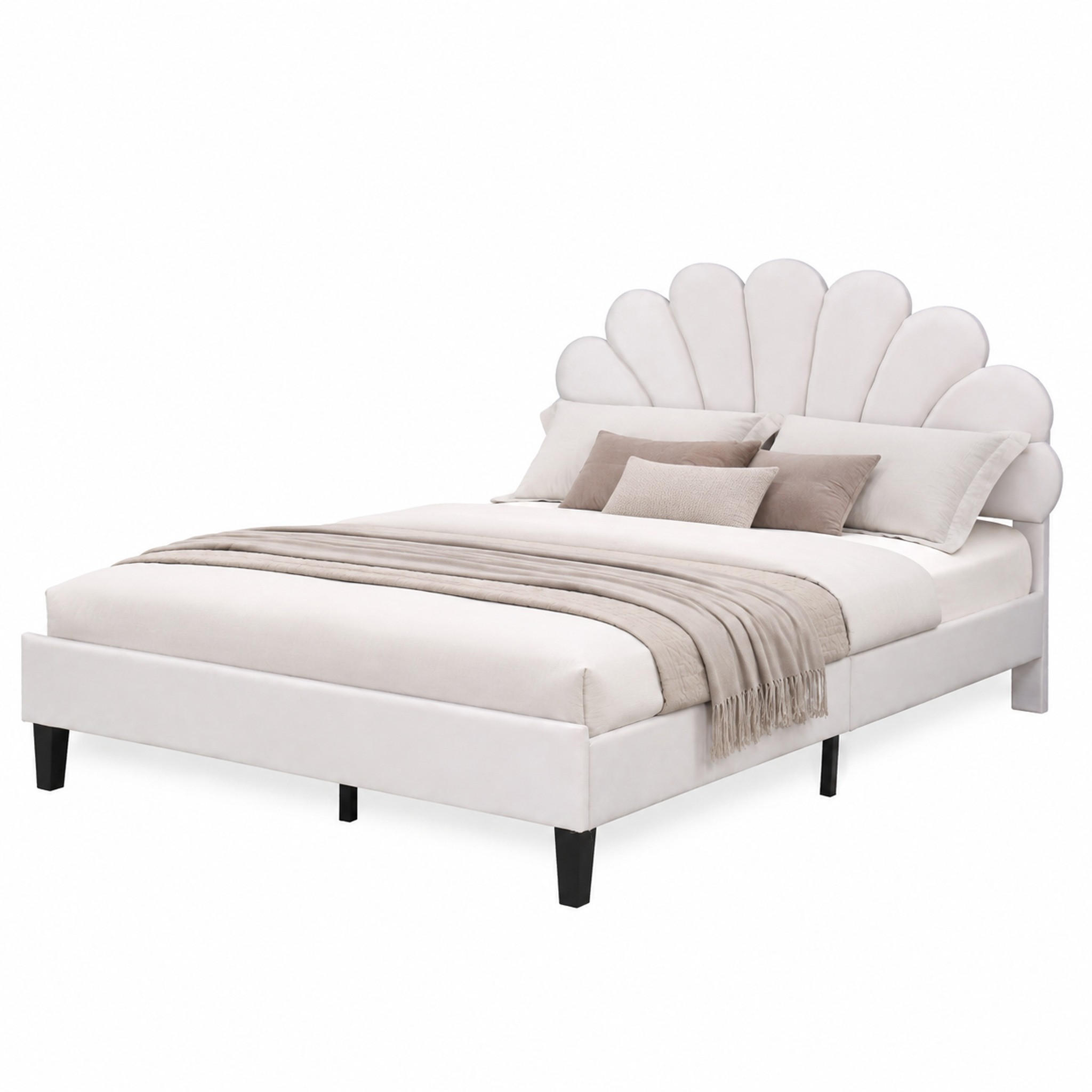 Beauniv Polsterbett Beige 140x200 cm