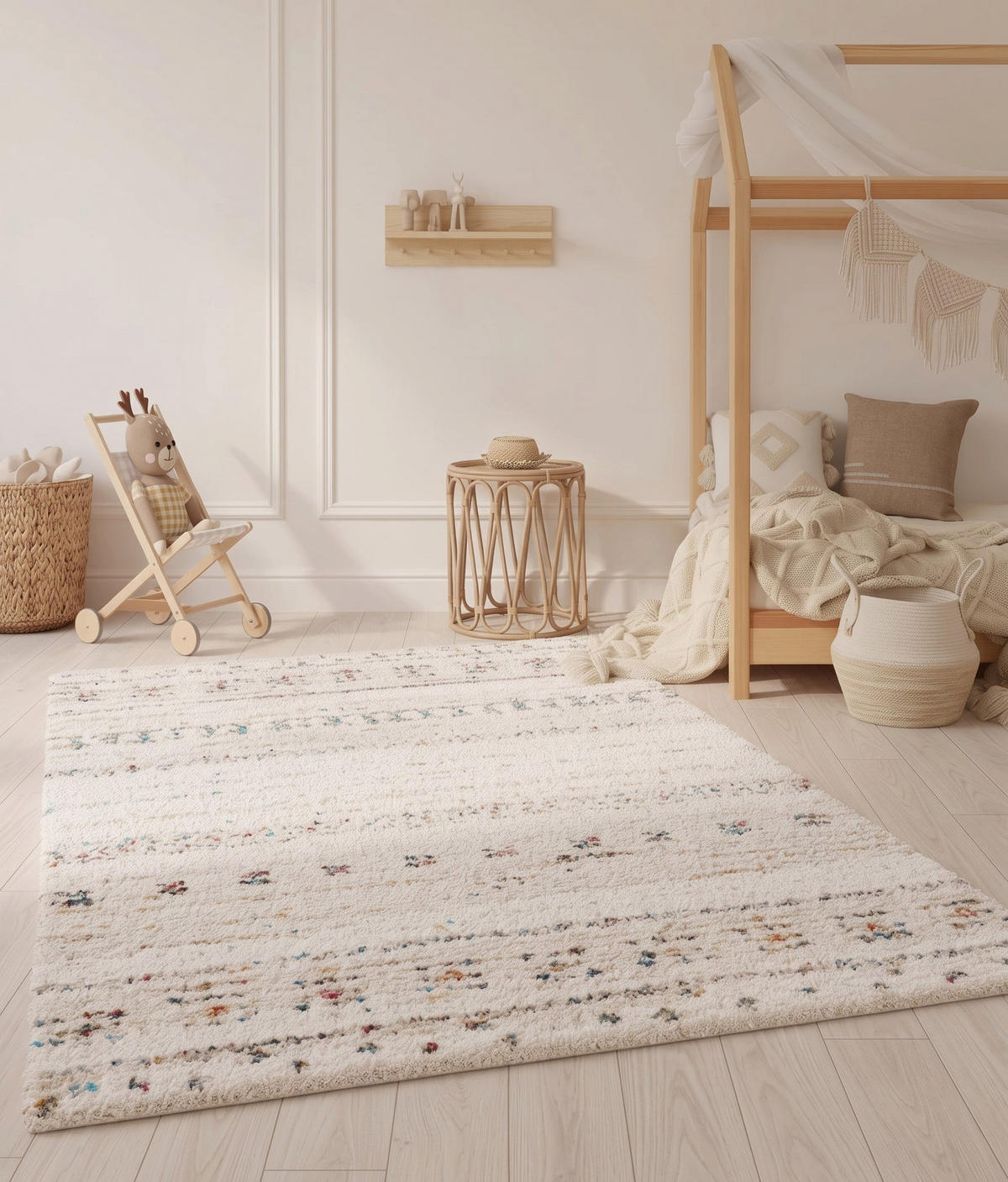 TEPPICH Ethnostil, weich beige - Beige, Textil (80/150cm) - AFK Living