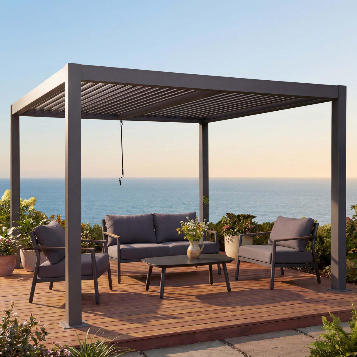 PERGOLA Anthrazit - Anthrazit, Metall (400/220/300cm) - MCW