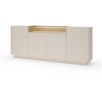 KIRO_B_KOMODA_203_4D/BEZ - Beige, Holzwerkstoff (203/83/40cm) - Bettso