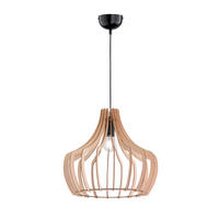 HÄNGELAMPE WOOD - Braun - 44/44/150 cm - Braun, Holzwerkstoff (44/44/150cm) - Trio Leuchten