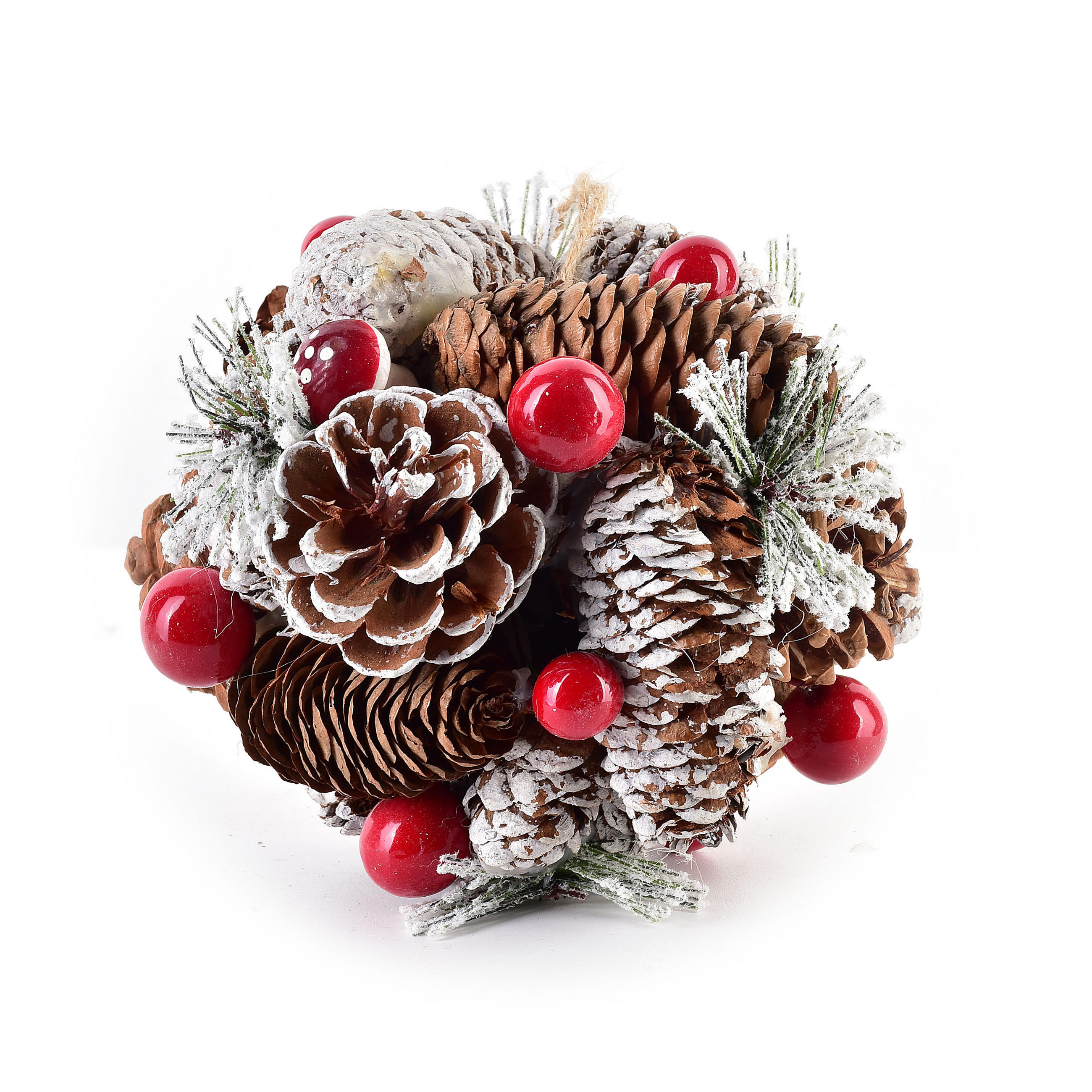 CHRISTBAUMKUGEL Santa Lila Braun 12/12/12 cm Kunstoff - Braun, Kunststoff (12/12/12cm) - Mondex