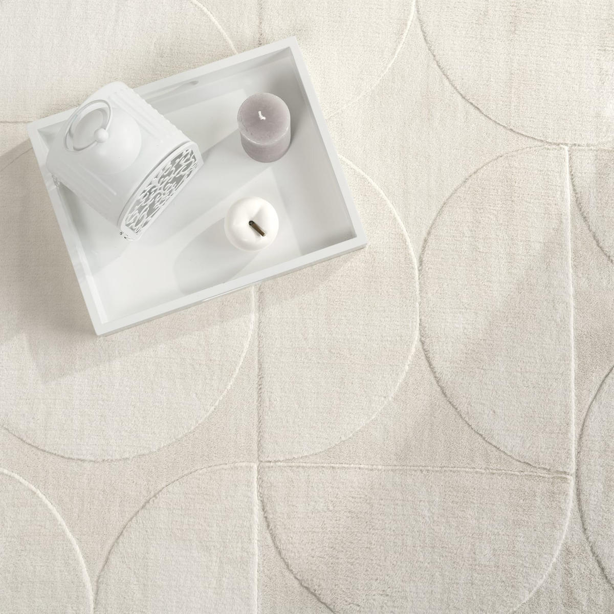FLACHWEBETEPPICH Boho Creme 80 x 150 cm - Creme, Kunststoff (80/150cm) - TT Home