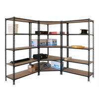 MEGA Deal 1x Eckregal + 2x Schwerlastregal MULI | HxBxT 180x180x40cm | Fachlast 200kg | Anthrazit - Anthrazit, Metall (180/180/40cm) - PROREGAL