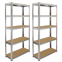 LAGERREGAL 90 CM X2 - Silberfarben, Metall (90/180/30cm) - Monster Racking