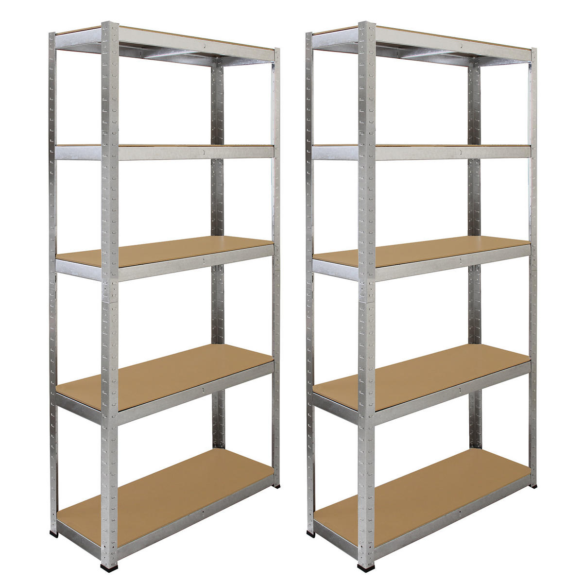 LAGERREGAL 90 CM X2 - Silberfarben, Metall (90/180/30cm) - Monster Racking