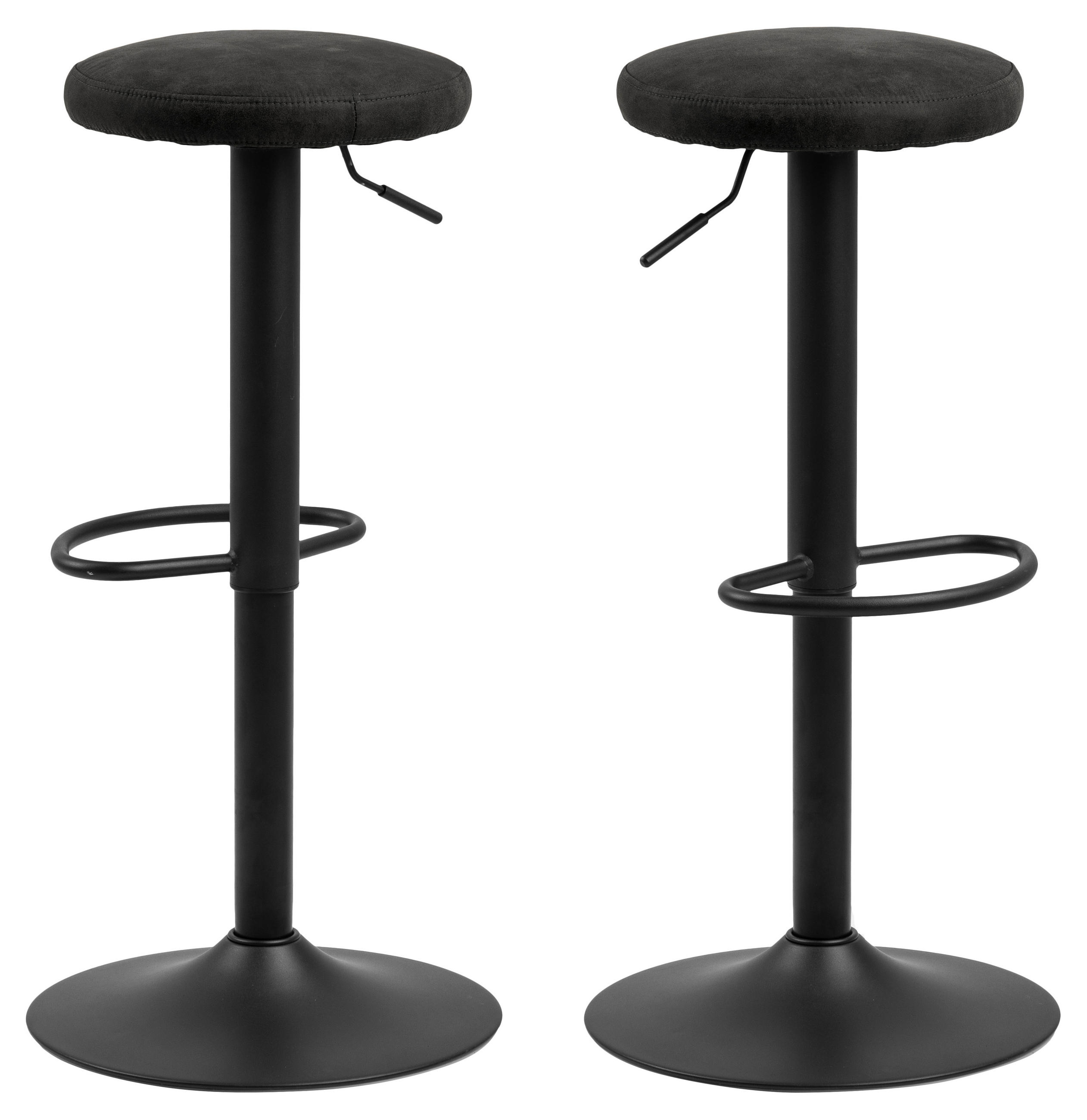 BARHOCKER 2er-Set grau - Dunkelgrau, Holzwerkstoff (40/82/40cm) - ebuy24