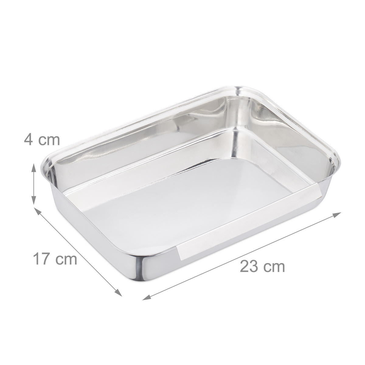 PANIERSTRASSE - Silberfarben, Metall (23/17/4cm) - Relaxdays