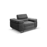 SESSEL Marlene, 135 cm, mit verstellbaren Kopfstützen, grau - Dunkelgrau, Kunststoff (135/87/97cm) - Margaret Hadas24