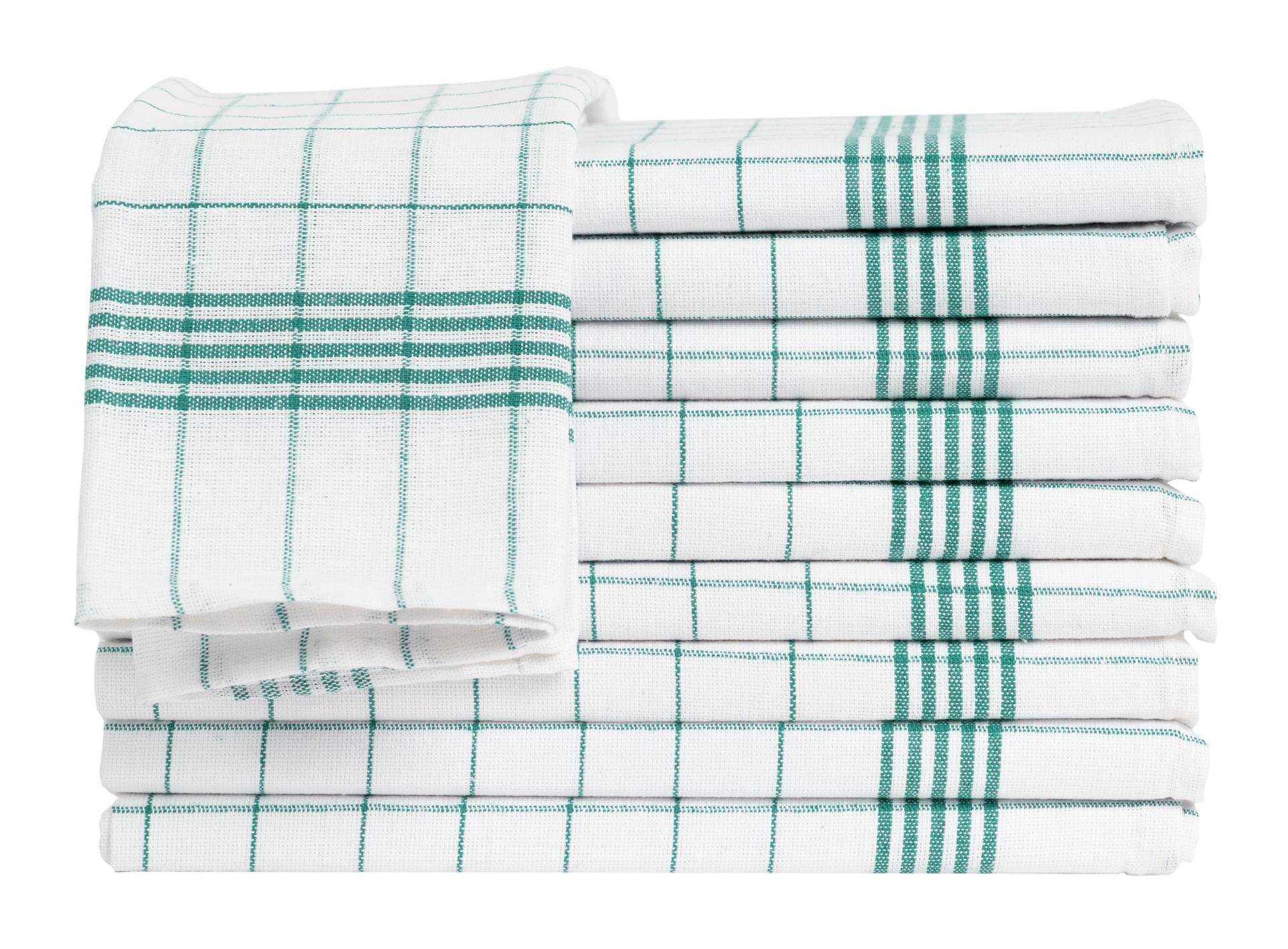 GESCHIRRTÜCHER 50x70 cm im 20er Set aus 100% Baumwolle, Küchentücher Grün - Grün, Textil (50/70cm) - Carpe Sonno