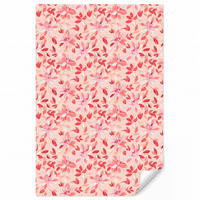 TAPETE - Botanisch - Blumen - Rot - 160x240 cm - Koralle, Papier (160/240cm) - OnlyWow