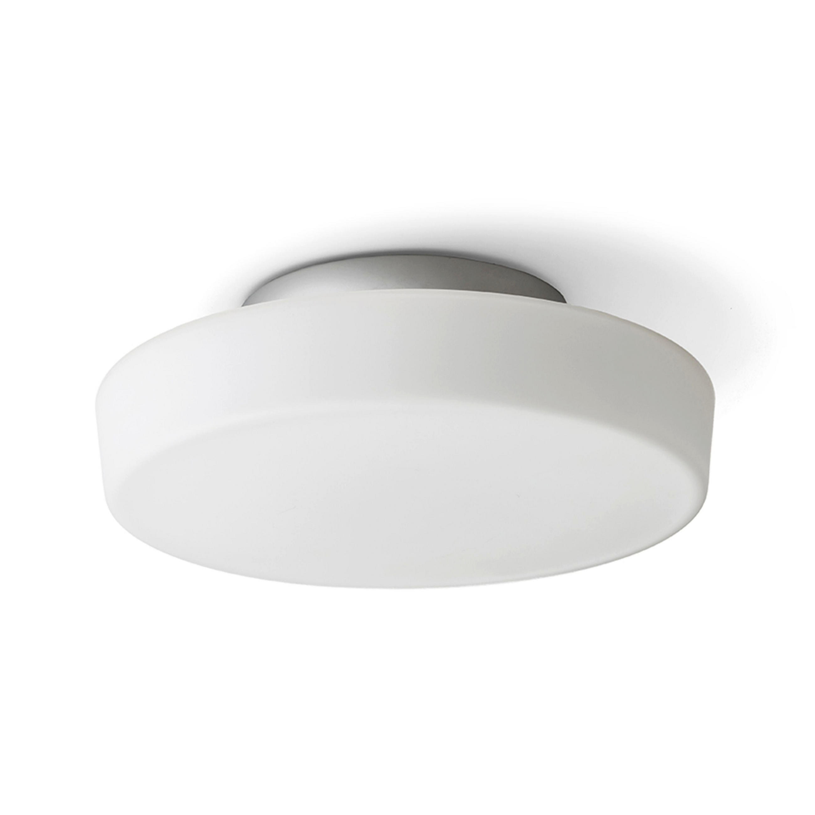 DECKENLEUCHTE ZARA LED 26 Opalglas 12 W IP44 - Chromfarben, Glas (26/26/9cm) - Rendl