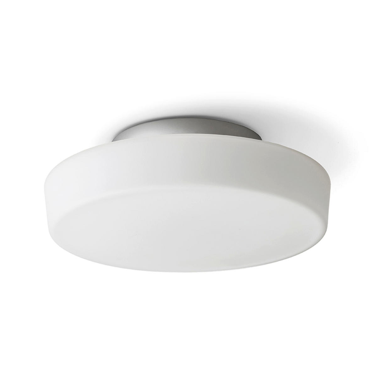DECKENLEUCHTE ZARA LED 26 Opalglas 12 W IP44 - Chromfarben, Glas (26/26/9cm) - Rendl