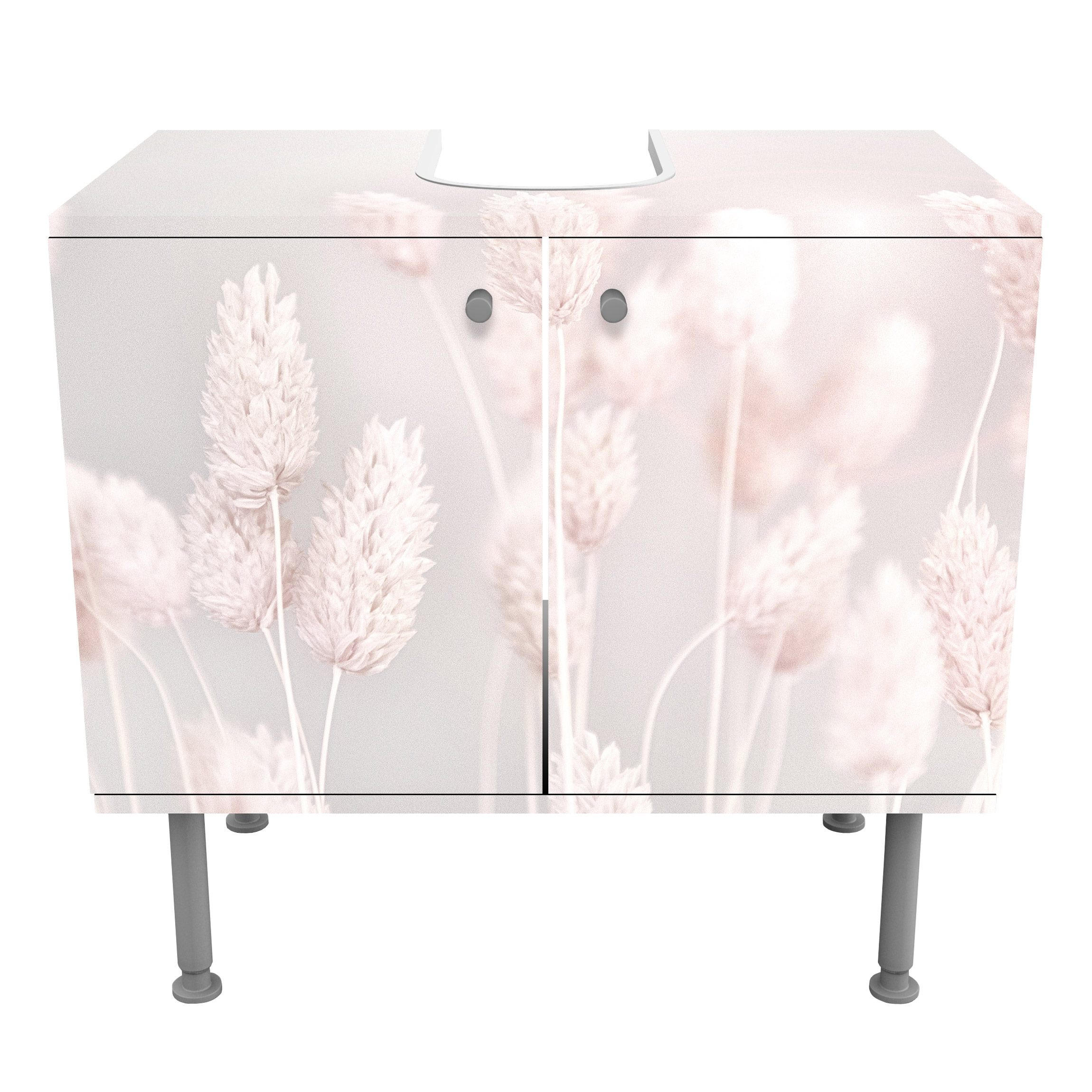 WASCHBECKENUNTERSCHRANK Helles Gras im Sonnenlicht 60/55/35 cm - Beige, Holzwerkstoff (60/55/35cm) - Bilderwelten