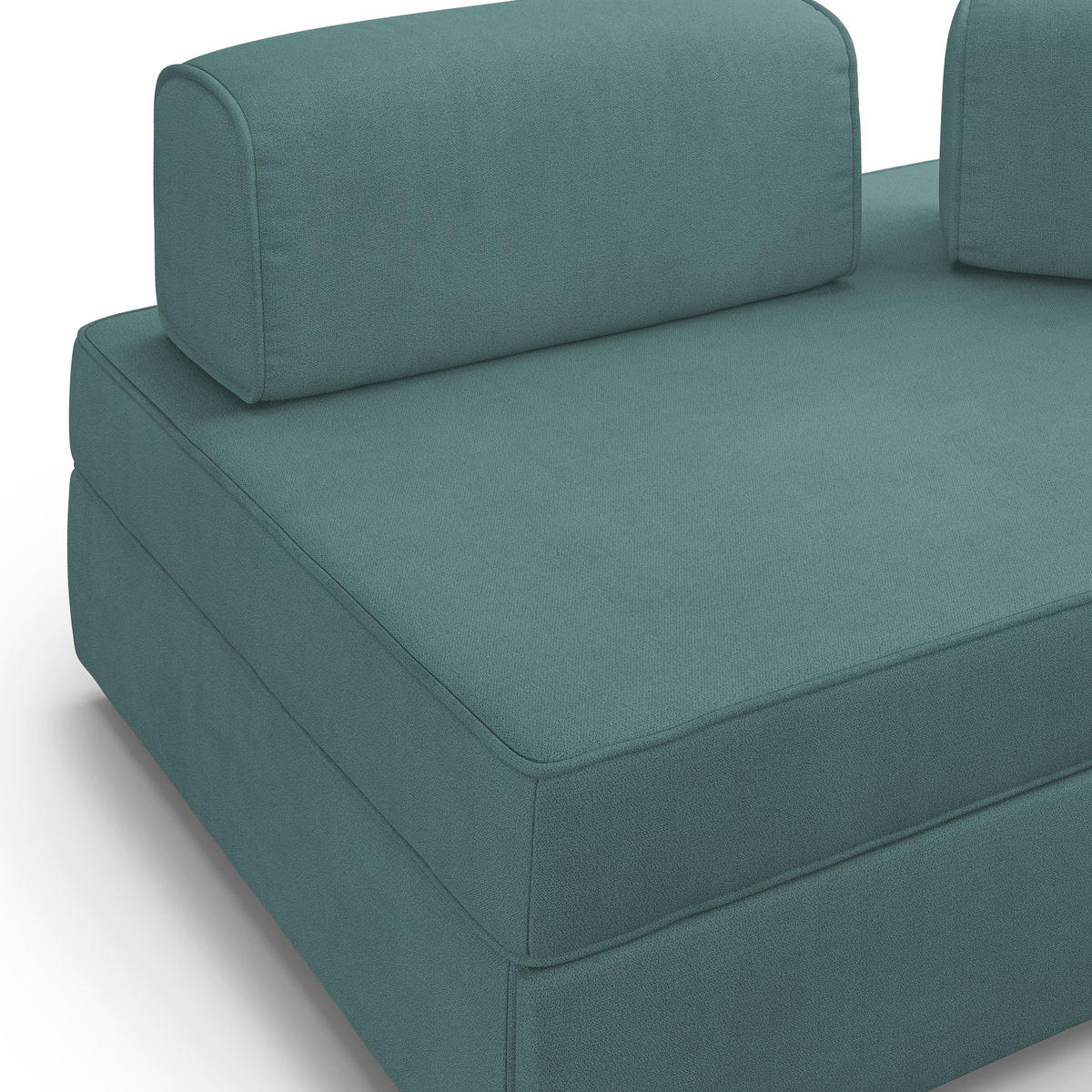 LINEARSOFA Liberty ausziehbar - Petrol, Textil (200/42/105cm) - Divani.store