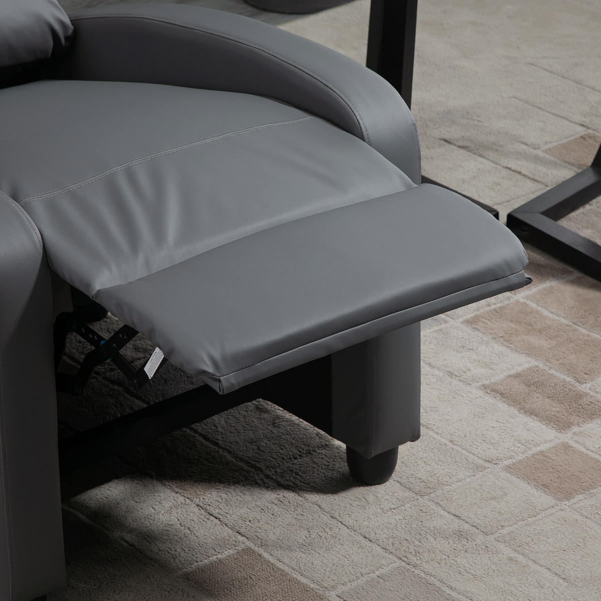 MASSAGESESSEL Kunstleder, Schaumstoff Grau - Schwarz/Grau, Kunststoff (88/98/68cm) - HOMCOM