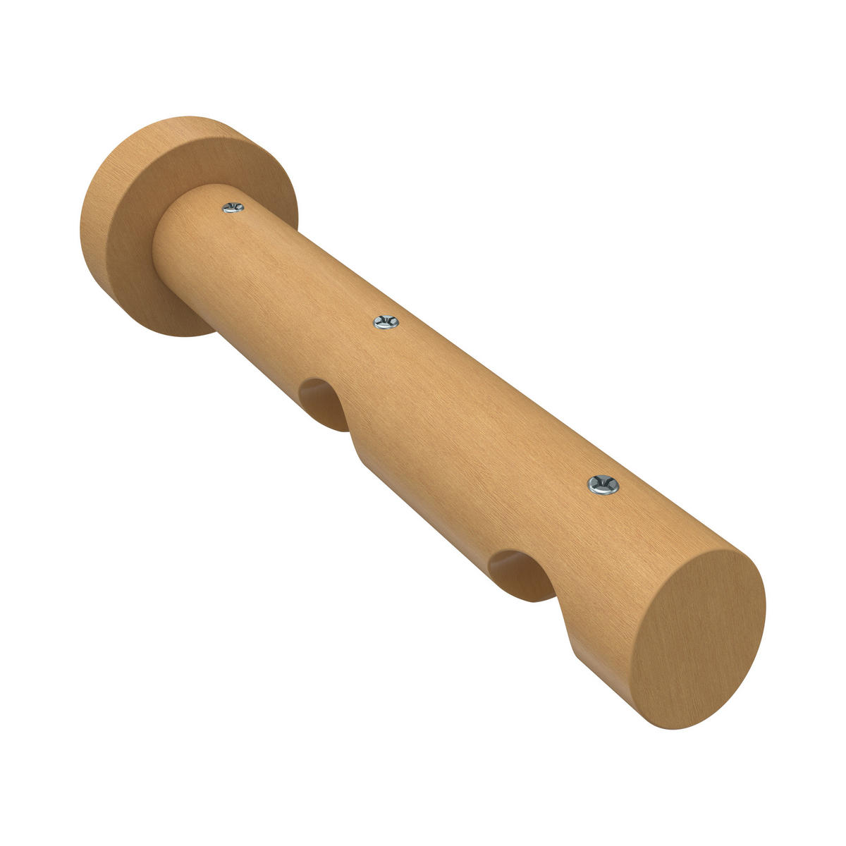 TRÄGER FÜR INNENLAUFSTANGEN 20 mm Ø, Talent 2-läufig, Buche - Buchefarben, Holz (18/5.3/5.3cm) - INTERDECO