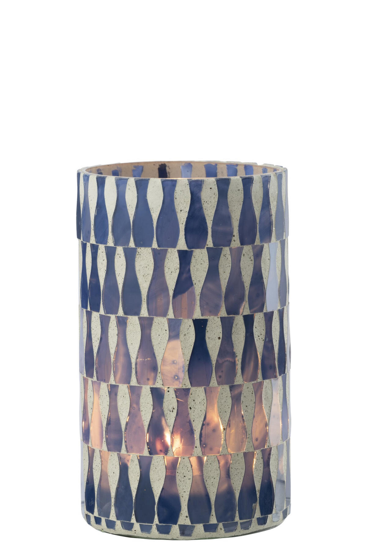 KERZENSTÄNDER BW - Blau, Glas (10/18cm) - J-Line