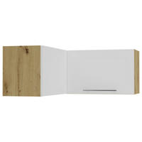ECKHÄNGESCHRANK Kvantum W14/90/36 Weiß Matt / Eiche Artisan Matt 90 / 90 / 36cm - Eiche Artisan/Weiß, Holz/Holzwerkstoff (90/36/90cm) - Feldmann-Wohnen