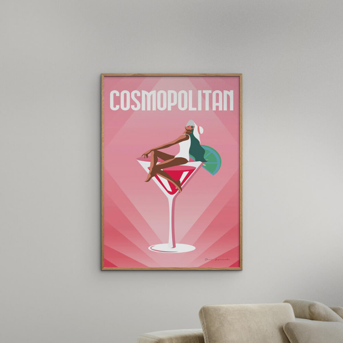 POSTER Wild Apple - Cosmopolitan - Pink, Papier (70/100/0.1cm) - Poster&Frame