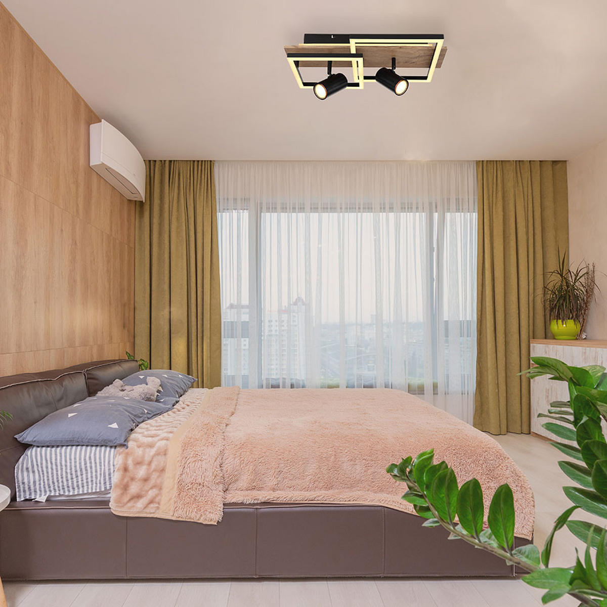 LED DECKENLEUCHTE KASSU Metall Braun - Braun, Metall (50/27/18cm)