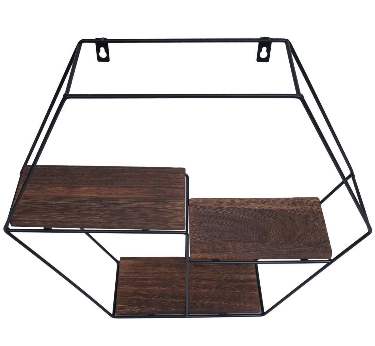 WANDREGAL Dunkelbraun - Dunkelbraun, Holz (49/43/11cm) - MCW