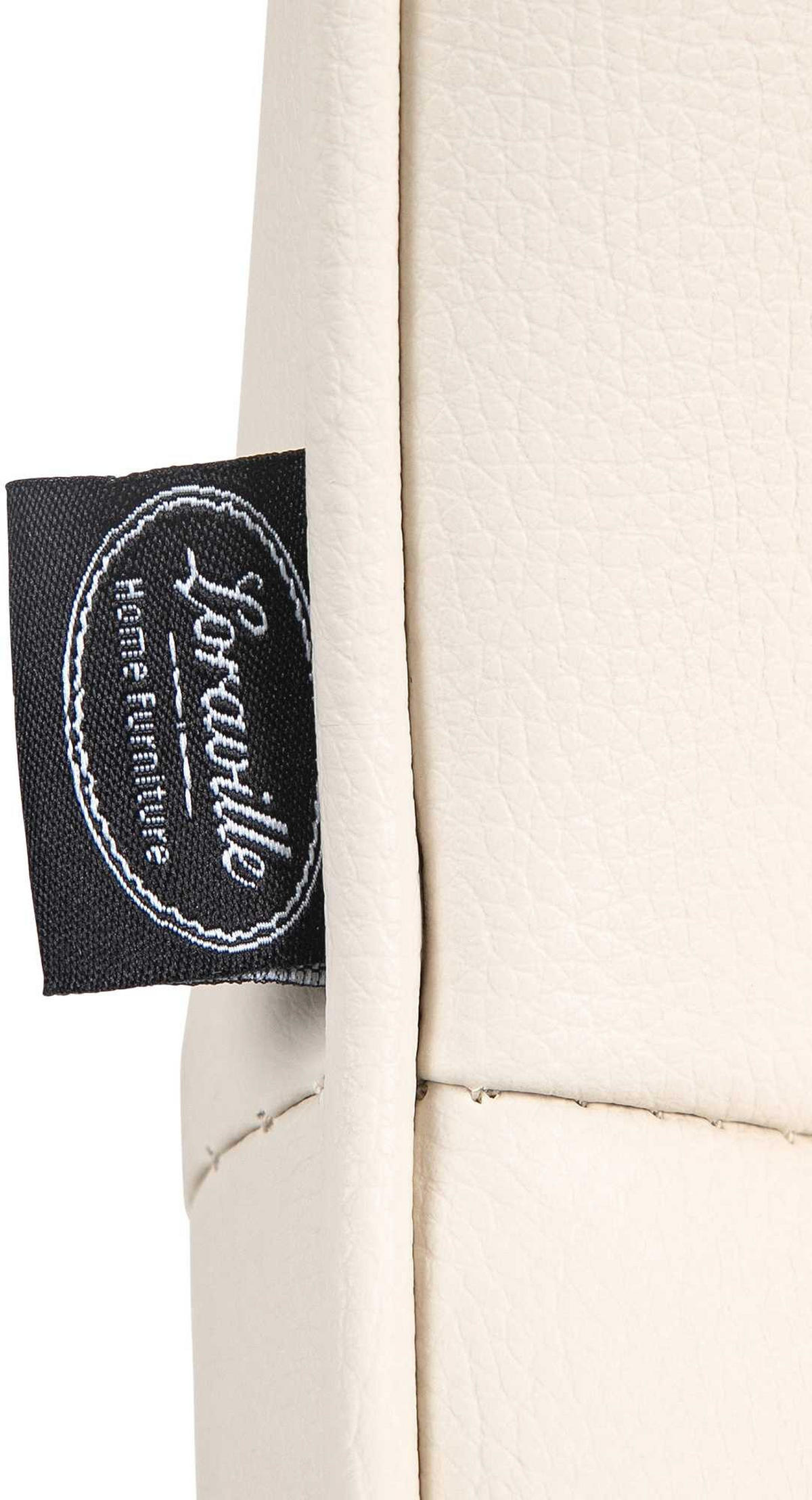 BARHOCKER 2er Set Lederlook creme - Chromfarben/Creme, Textil/Metall (49/85/51cm) - CLP