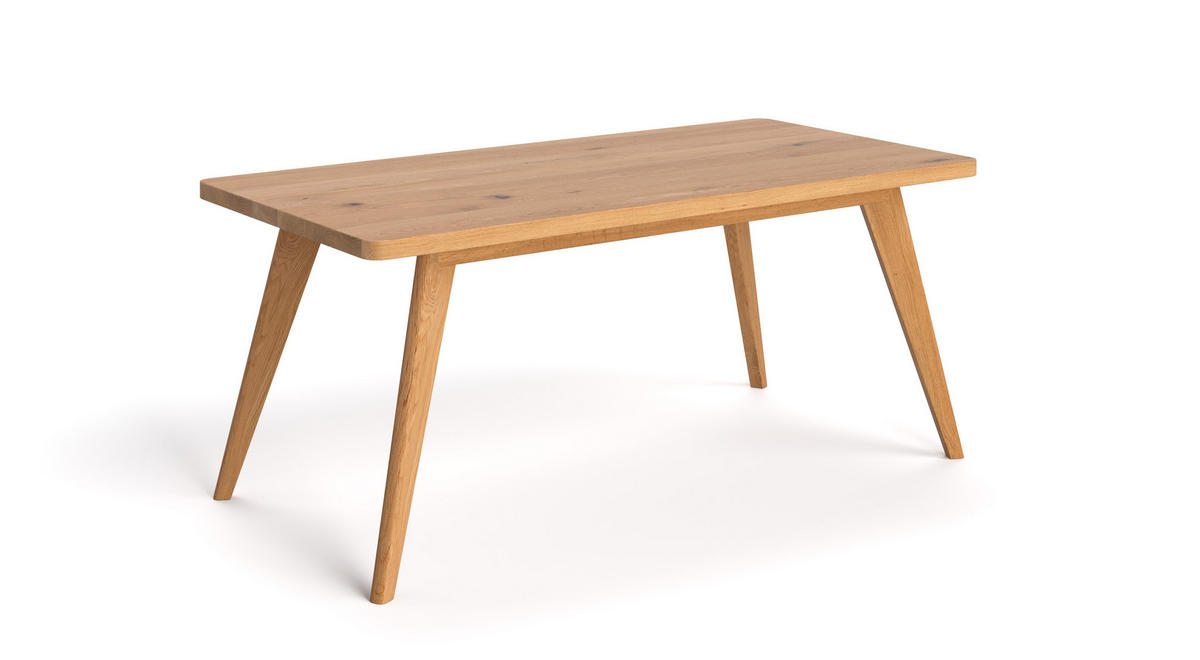 ESSTISCH Grace aus massivem Eichenholz 220x80 cm - Eichefarben/Braun, Holz (220/80/75cm) - Danzz