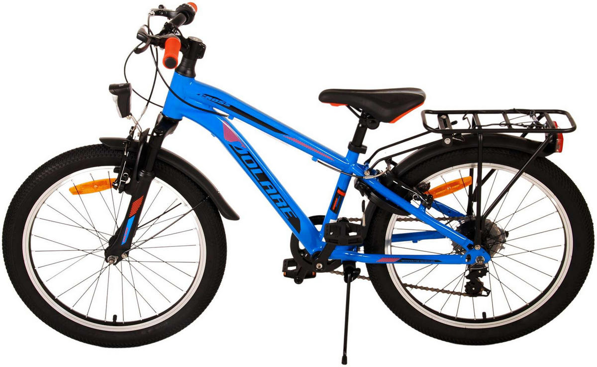 KINDERFAHRRAD Cross - Jungen - 20 Zoll - Rücktritt + Handbremse - 6 Gänge - Blau - Blau, Metall (55cm) - TPFSports