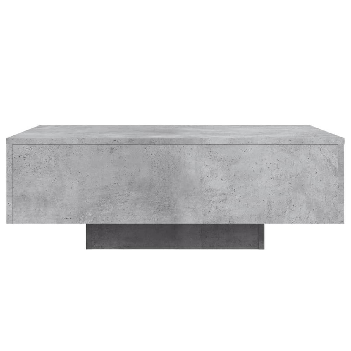 COUCHTISCH Mit Led-Leuchten Betongrau 85/55/31 Cm - Grau, Holzwerkstoff (85/55/31cm) - vidaXL