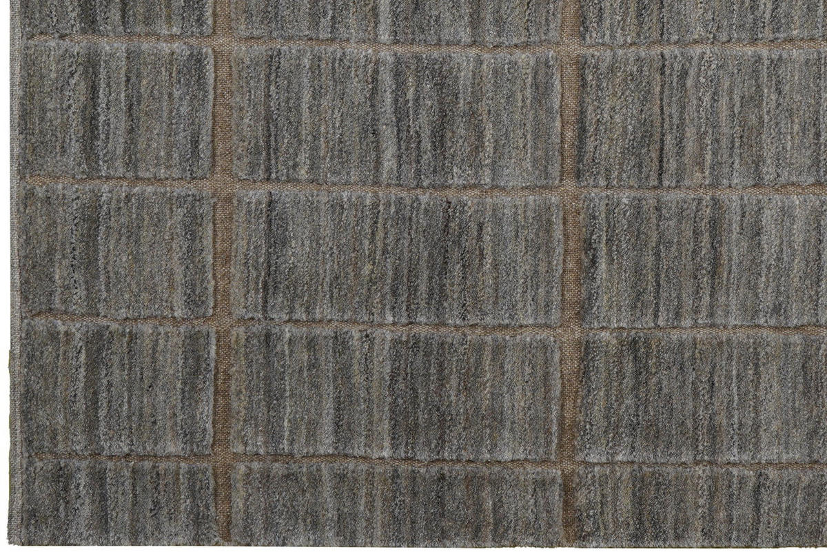 TEPPICH Gabbeh Grau 185/158 cm Schurwolle - Grau, Textil (158/185cm) - Looma