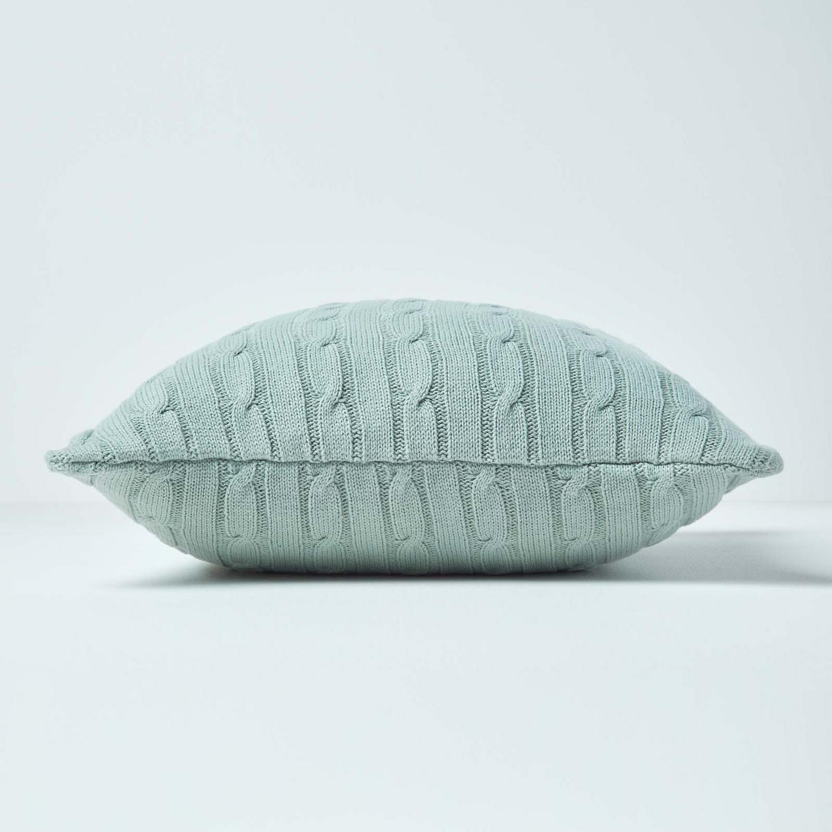 KISSENHÜLLE Zopfmuster 45/45 cm - Blaugrau, Textil (45/45cm) - Homescapes