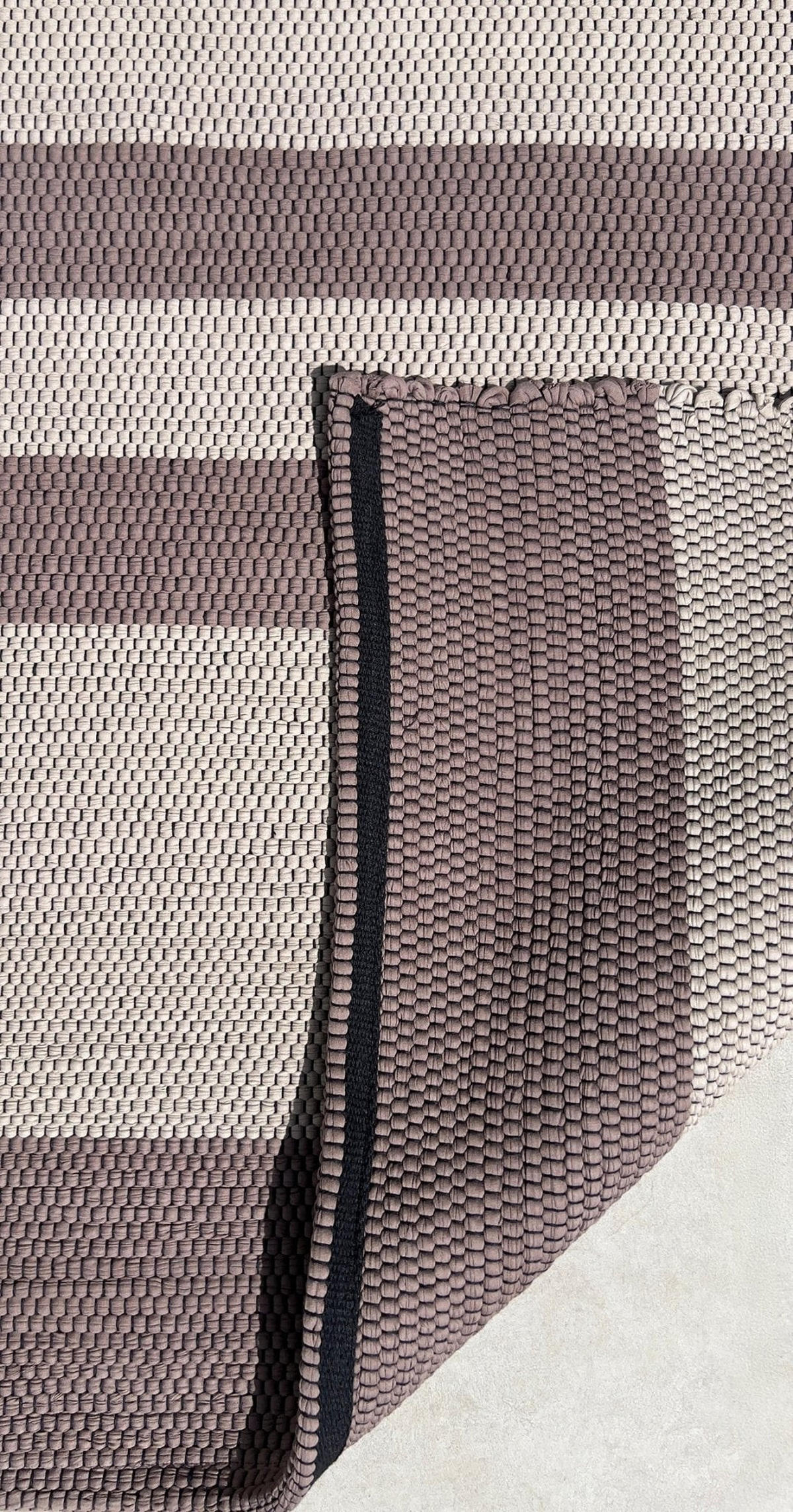 TEPPICH aus recycelter Baumwolle handgewebt bruin - Braun, Naturmaterialien (140/200cm) - AFK Living