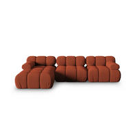 ECKSOFA modular links Bellis aus 3D-Stoff ziegelstein 4 Sitzplätze - Orange, Textil (155/282cm) - Micadoni