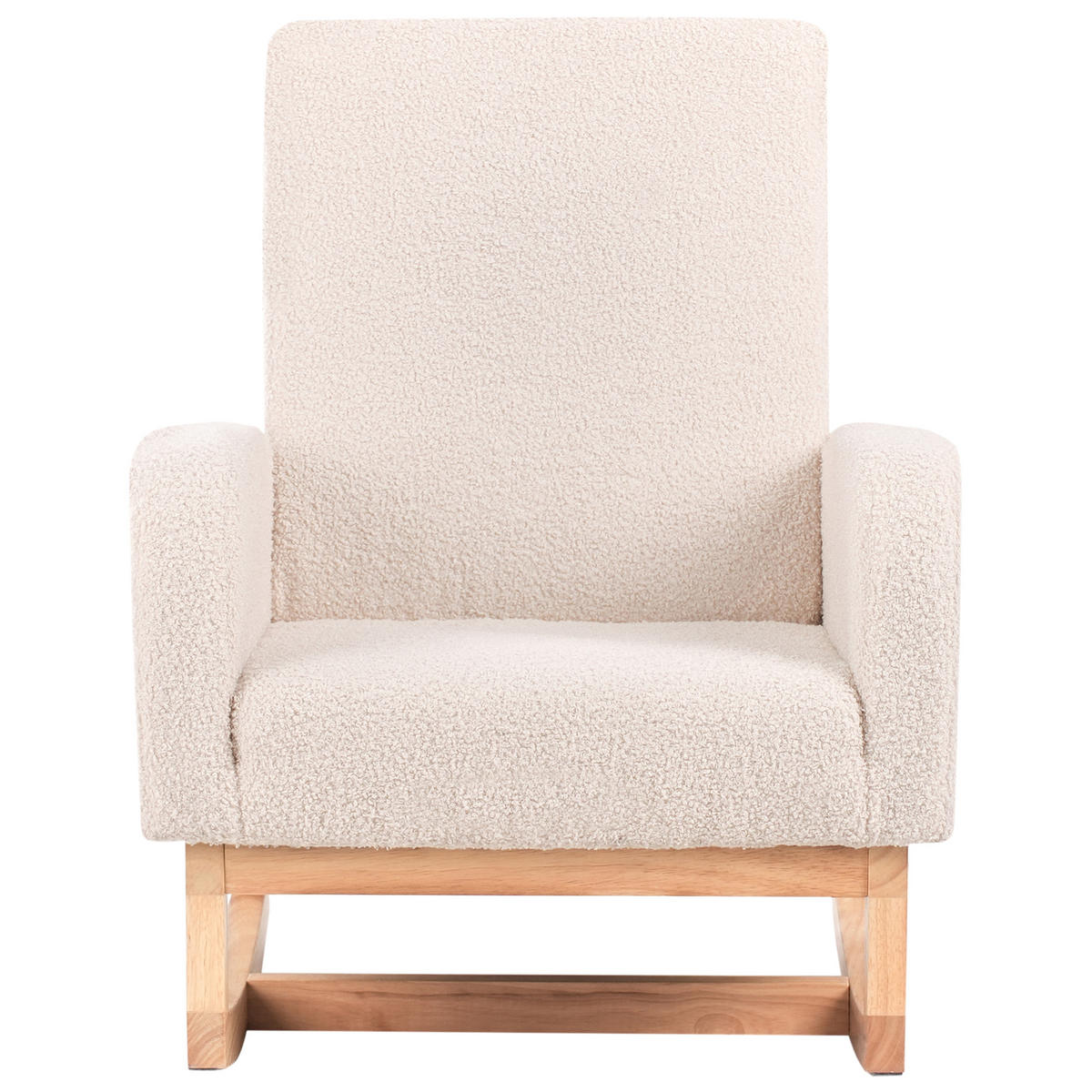 KINDERSCHAUKELSTUHL Bouclé Hellbeige Norby - Beige, Textil (54/71/70cm) - Beliani