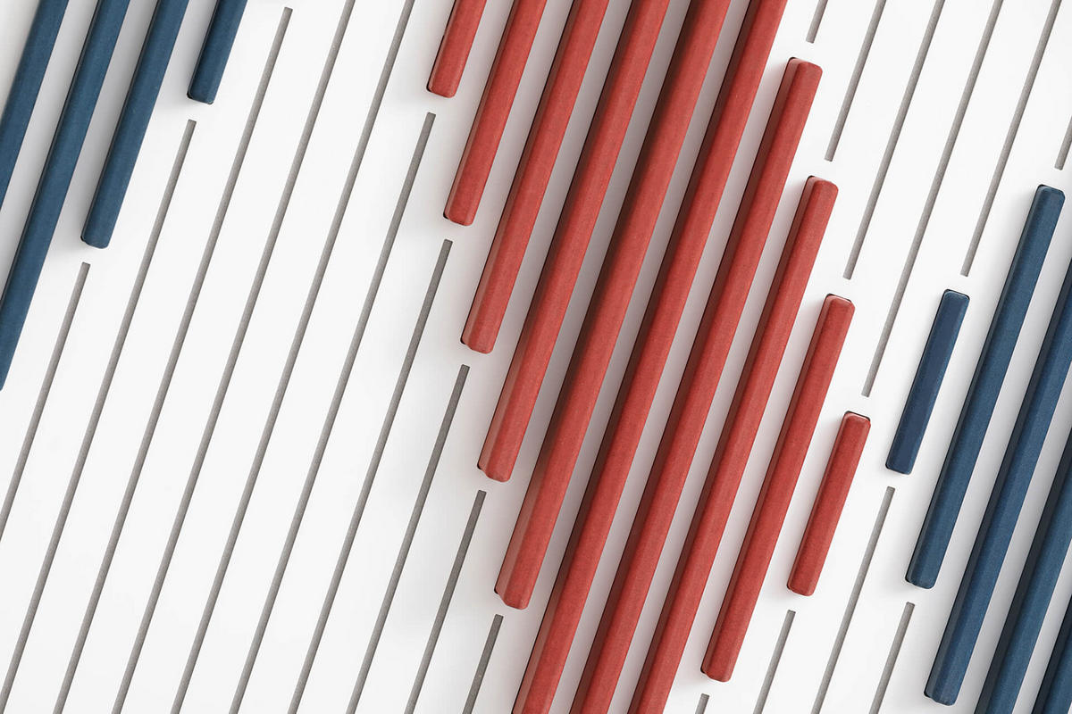 HOLZBILD Rot 47/60 cm - Rot/Weiß, Holz (4.25/60cm) - KUNSTLOFT