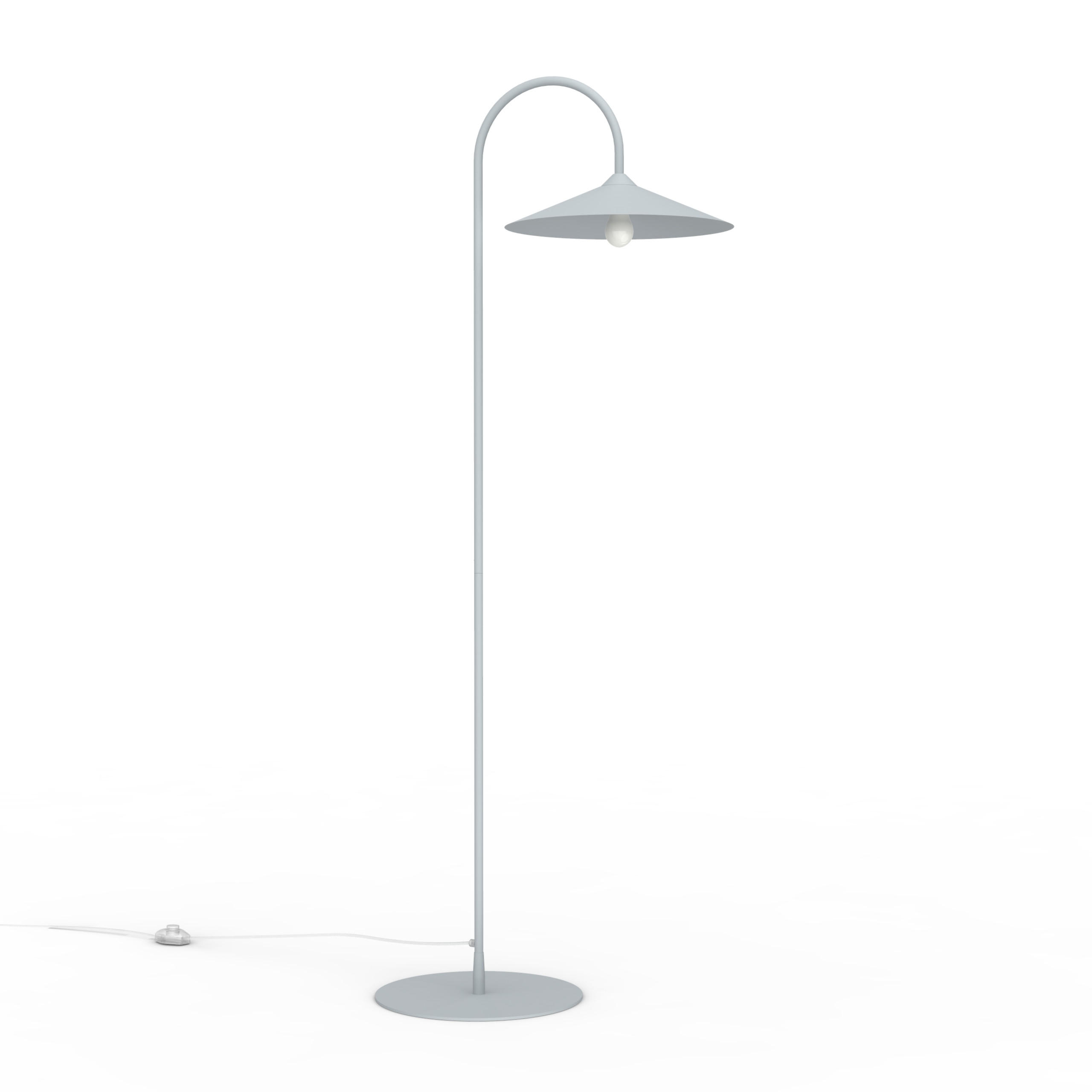 STEHLEUCHTE Chapeau - Grau, Metall (40/75/170cm) - Lumicom