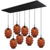 HÄNGELEUCHTE Echos 8-flammig Braun Ø 25cm - Schwarz/Braun, Glas (25/25/28cm) - s.luce