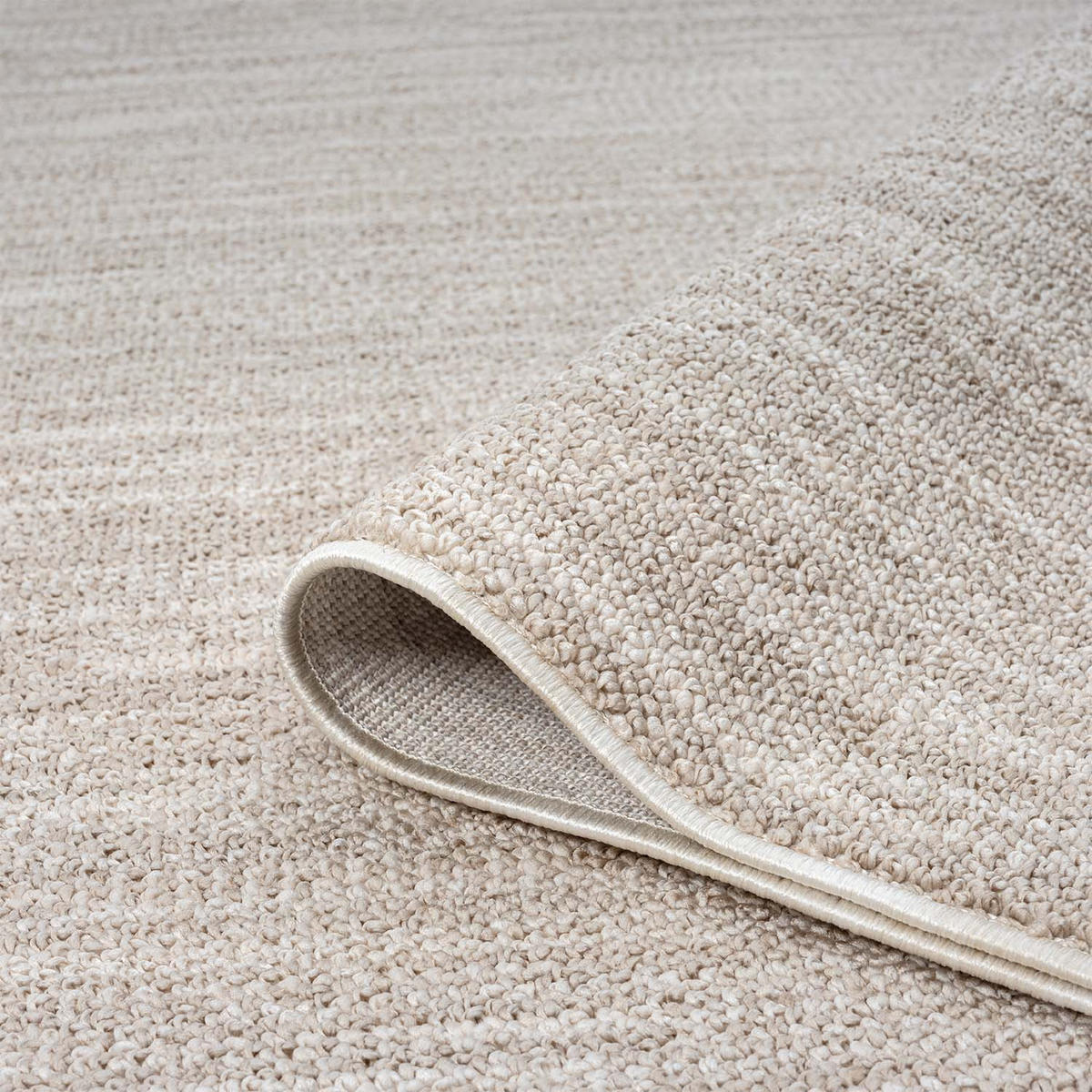 KURZFLOR-TEPPICH Clasico 0052 Beige 200 cm Rund - Beige, Textil (200/200cm) - carpet city