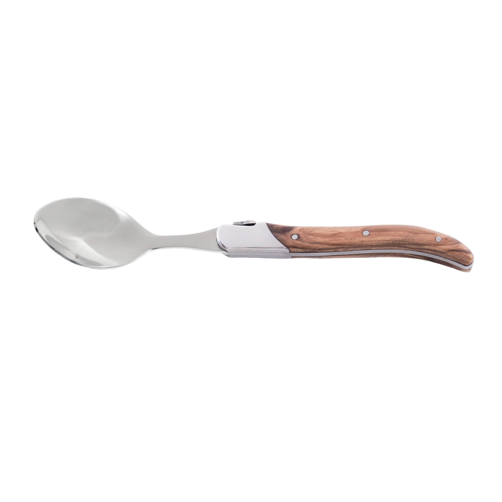 ESSLÖFFEL-SET Luxury Line 6-tlg. 22 cm, Griffe aus Olivenholz naturfarben - Naturfarben, Holz - Laguiole Style de Vie