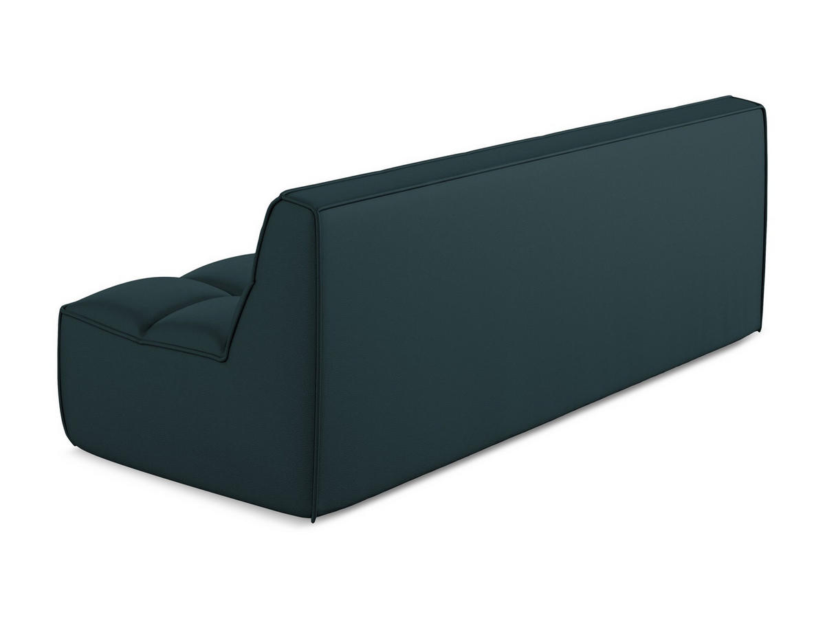 3-SITZER SOFA Kunstleder Blau - Blau/Petrol, Leder/Kunststoff (210/75/93cm) - Makamii