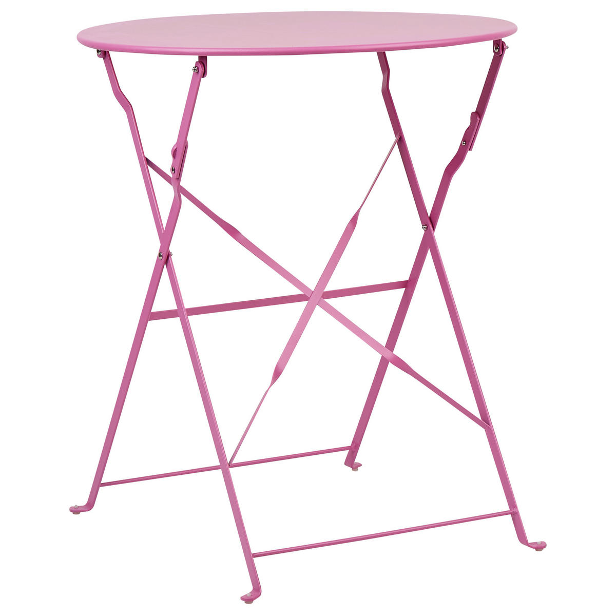 BALKONSET 2-Sitzer rosa zusammenklappbar Fiori - Pink, Metall - Beliani