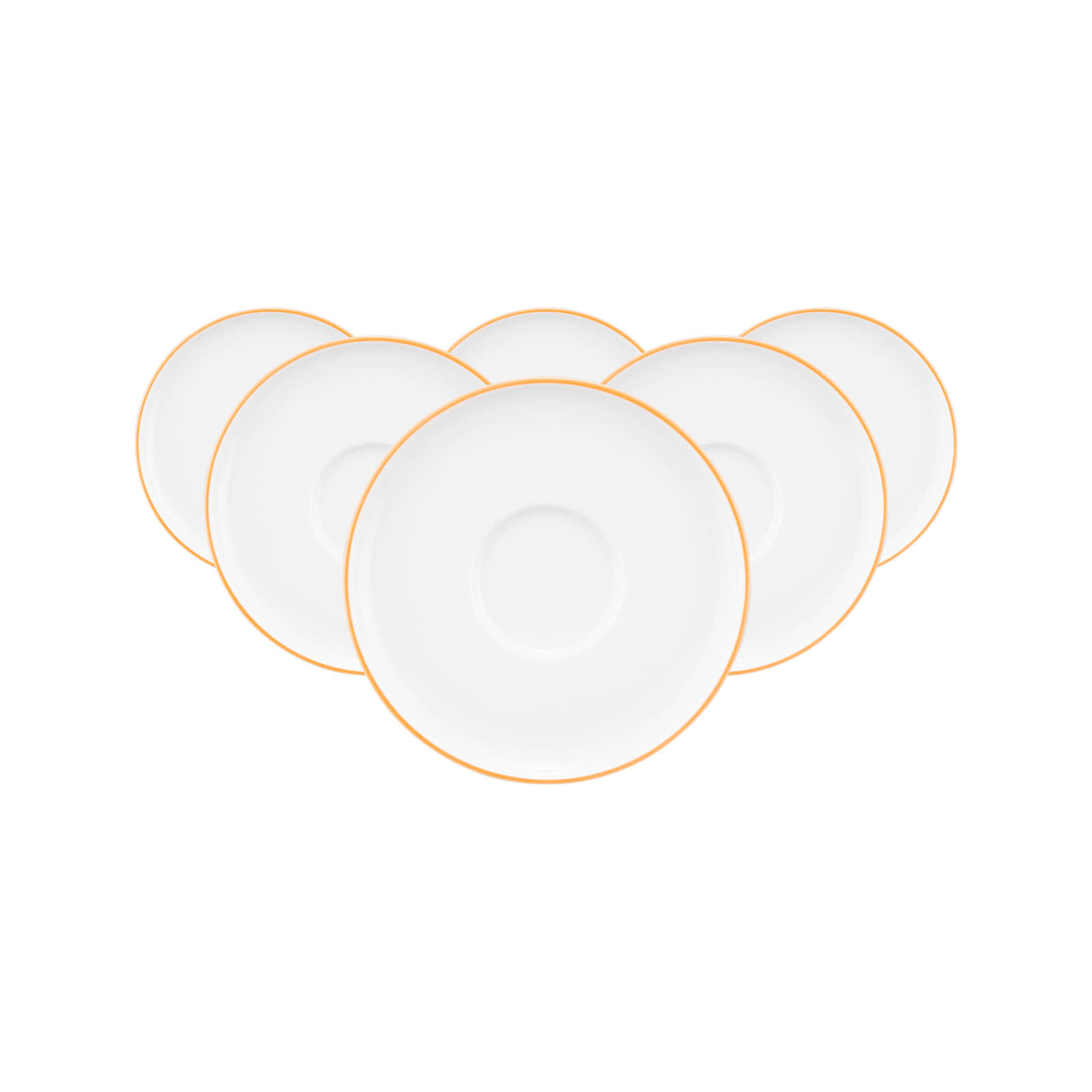 KOMBIUNTERTASSEN Sento Home Pure Lines Mango Orange ø 16,2 cm 6er Set - Orange, Keramik (16.2cm) - Seltmann Weiden