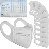 STAUBSCHUTZMASKEN 50er Set, EN 149:2001+A1:2009,weiß - Weiß, Textil (0.1/14/18cm) - tectake