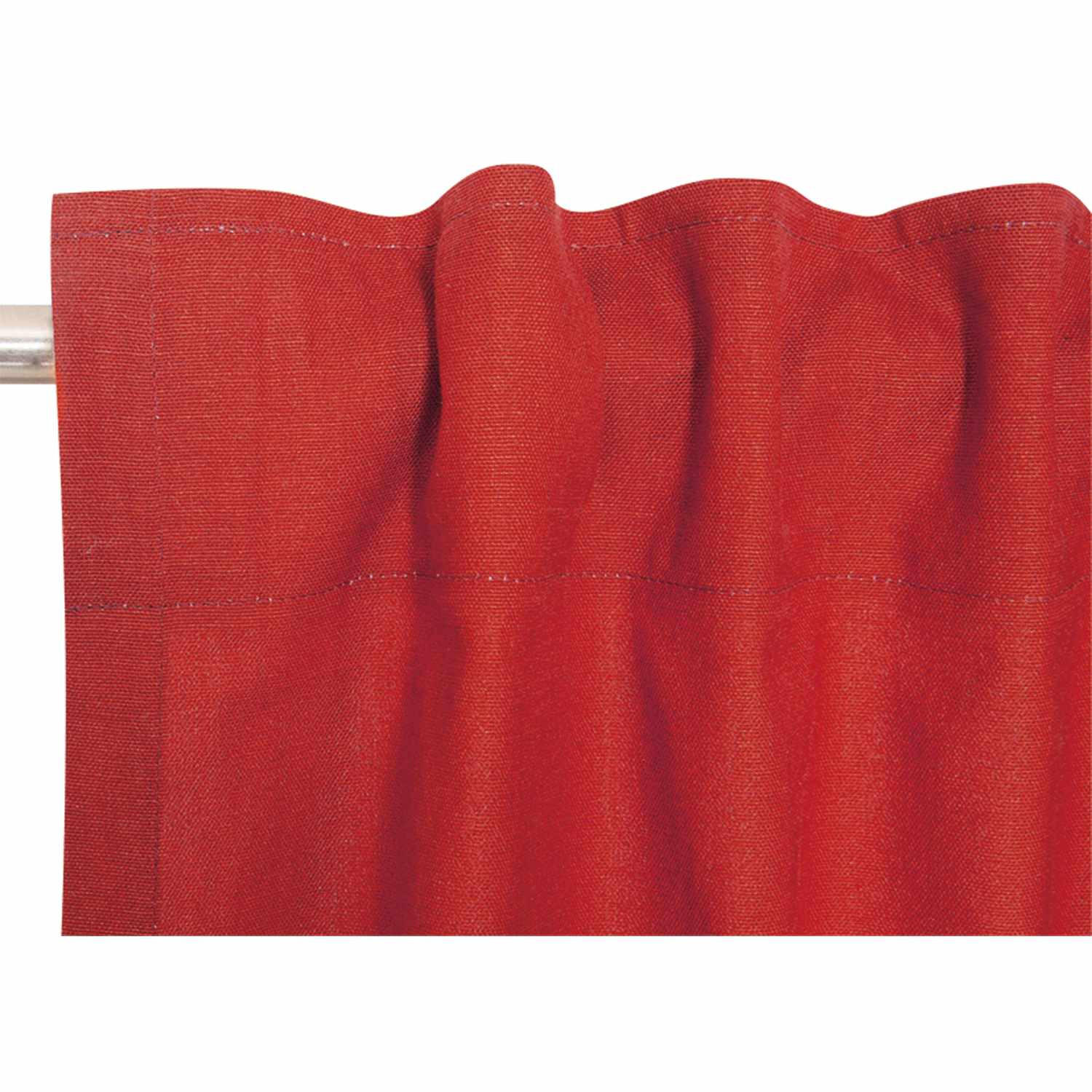 VORHANG MIT SCHLAUFENBAND NEO blickdicht - Rot, Textil (130/0.5/250cm) - Esprit