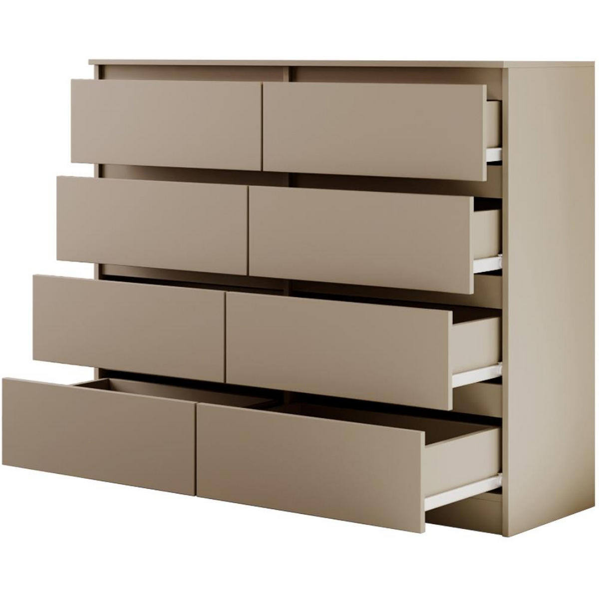 KOMMODE Lemon 120 cm mit acht Schubladen kaschmir - Kaschmir, Holzwerkstoff (120/101.5/39cm) - Beautysofa