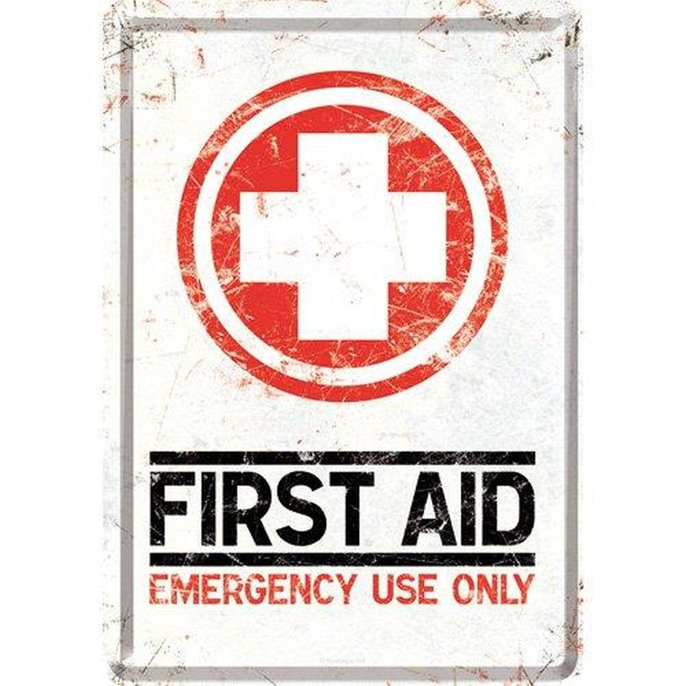 MINIBLECHSCHILD 10/14 cm Nostalgic Pharmacy First Aid - Multicolor, Metall (10/14/0.1cm) - Nostalgic-Art