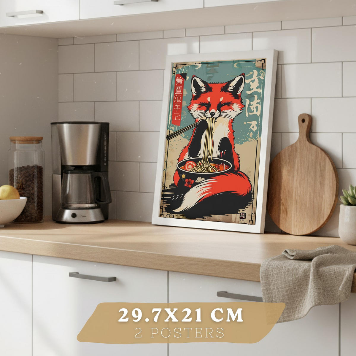 PLAKAT Sada 4 Sada ramen po čtyřech A4 Bílý rám - bílá, papír (29.7/1/21cm) - Nacnic