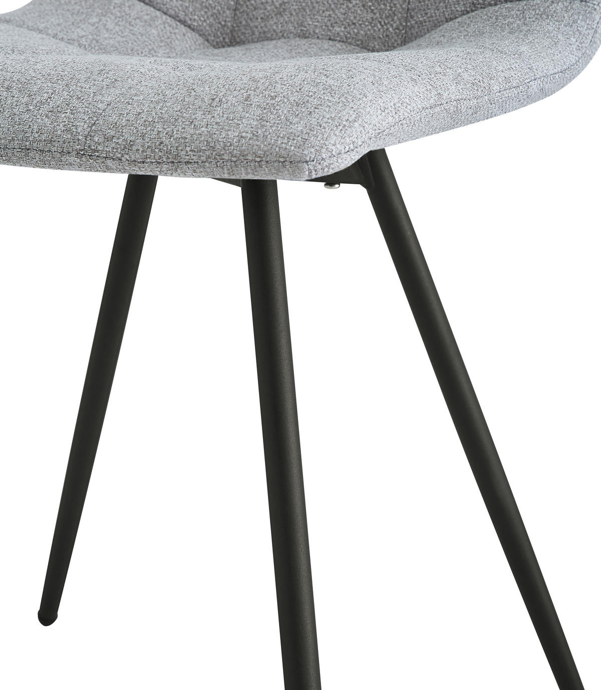 STUHL 2er-Set Stoff Grau - Grau, Textil (45/85/55cm) - Nordlys